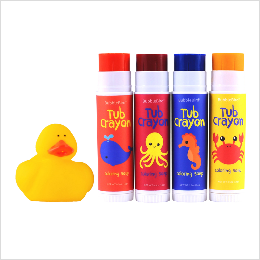 Bathtub Crayons with Rubber Duck